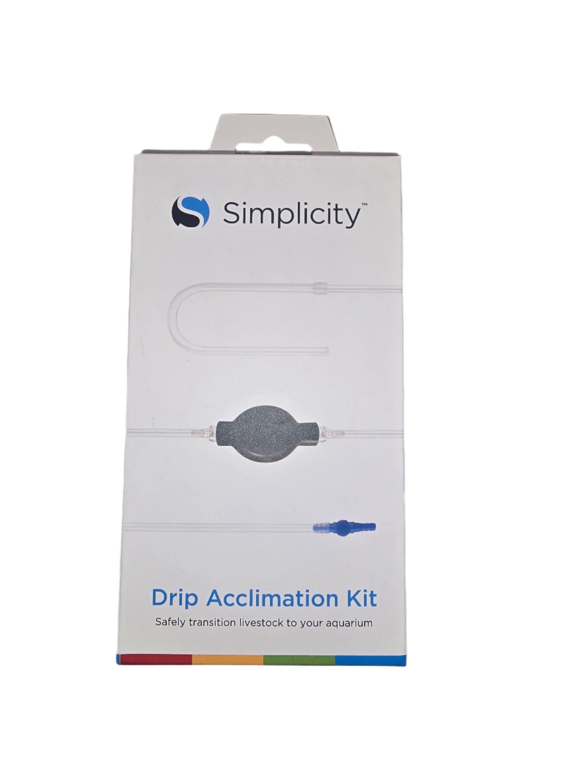 Front of the simplicity drip acclimator box