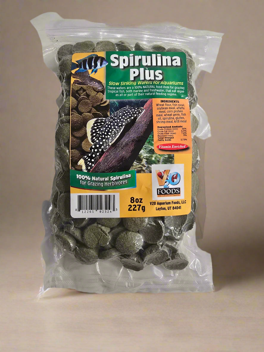 V2O Spirulina Plus, Slow Sinking Algae Wafers, 8oz
