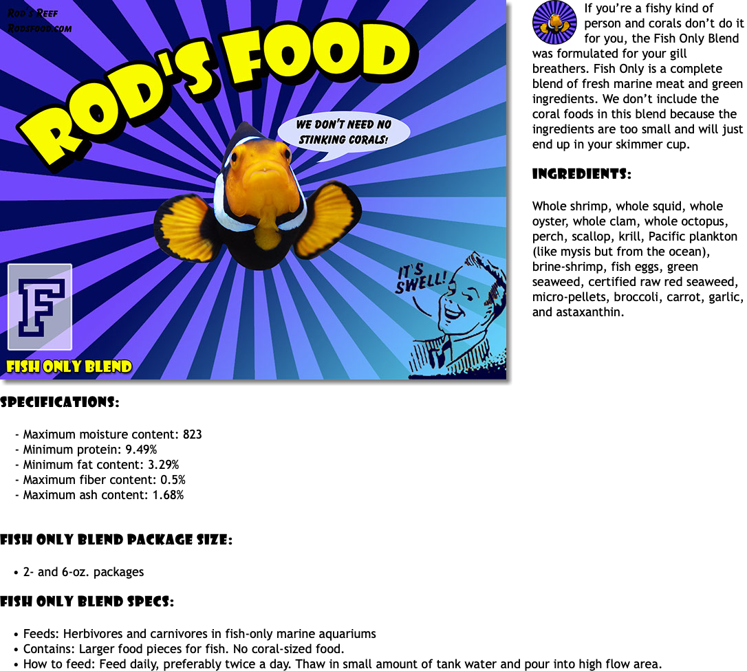 Rod's Food, Fish Only Blend (Local Sale sOnly)