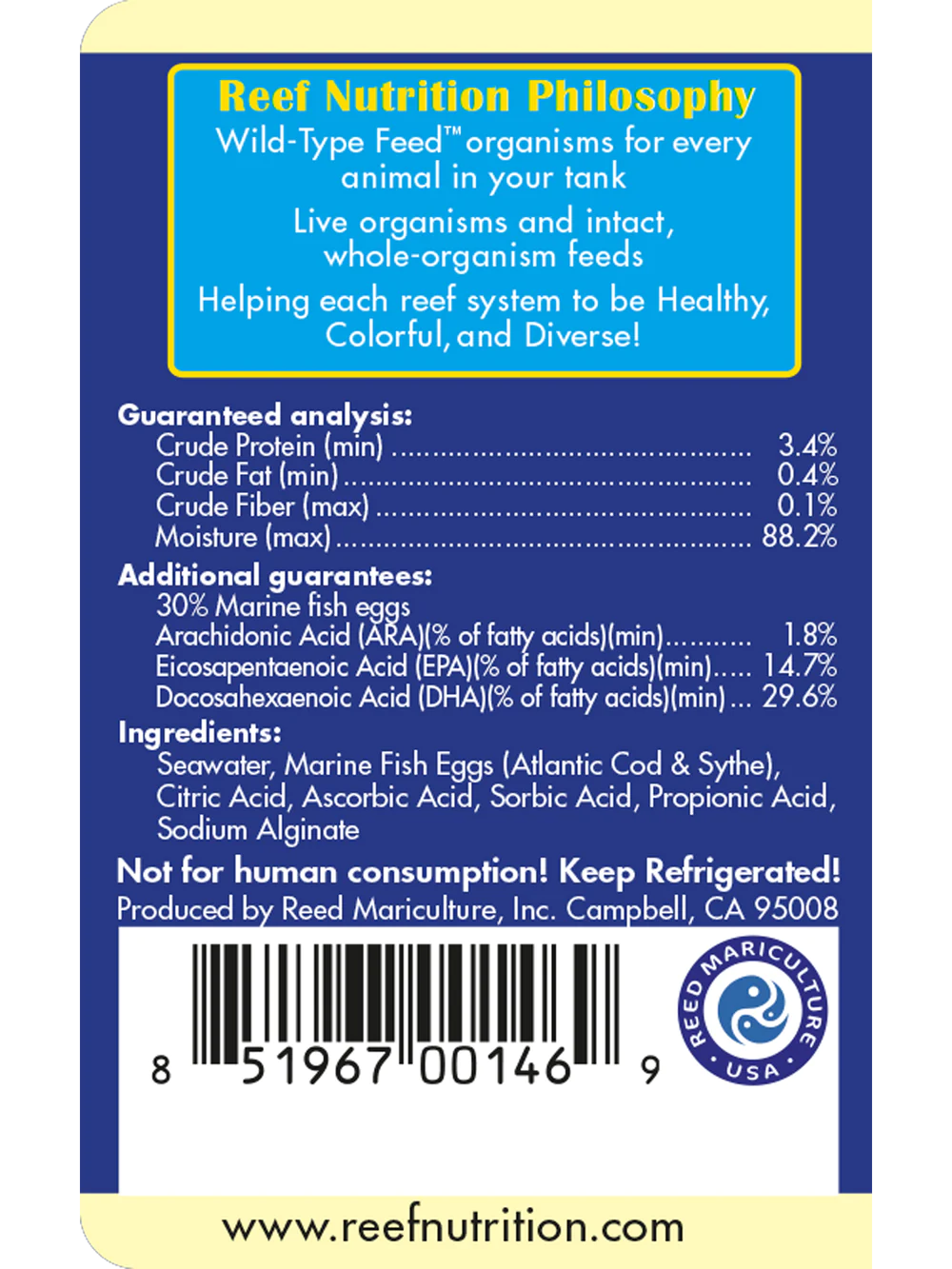 Reef Nutrition R.O.E. Real Oceanic Eggs