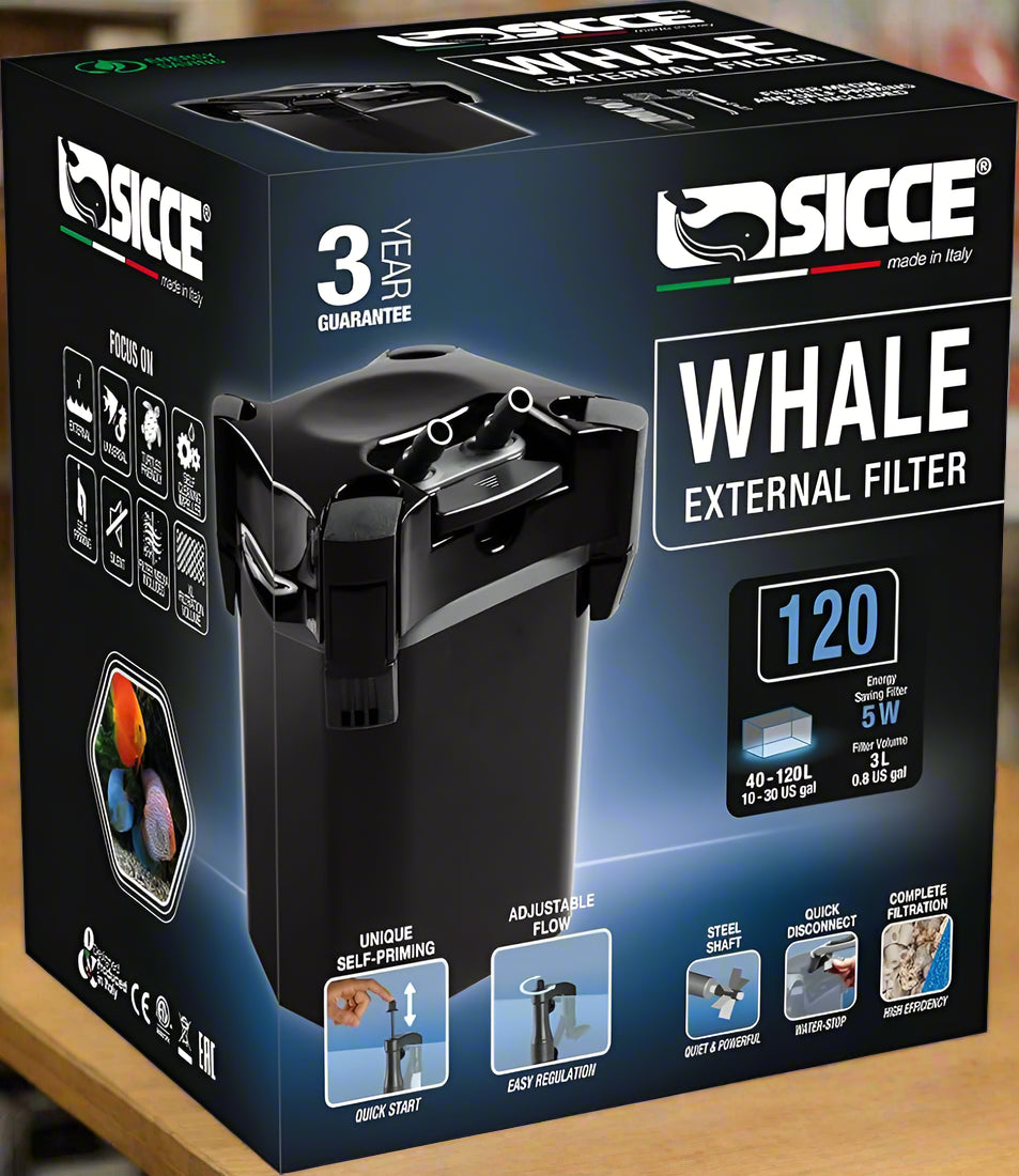 sicce whale 120 in its box