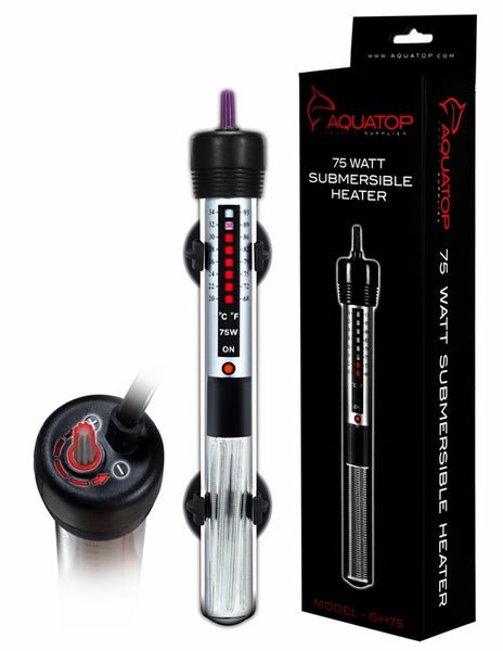 AQUATOP, GH-75W 75 Watt Aquarium Submersible Glass Heater - Keepin' it Reef
