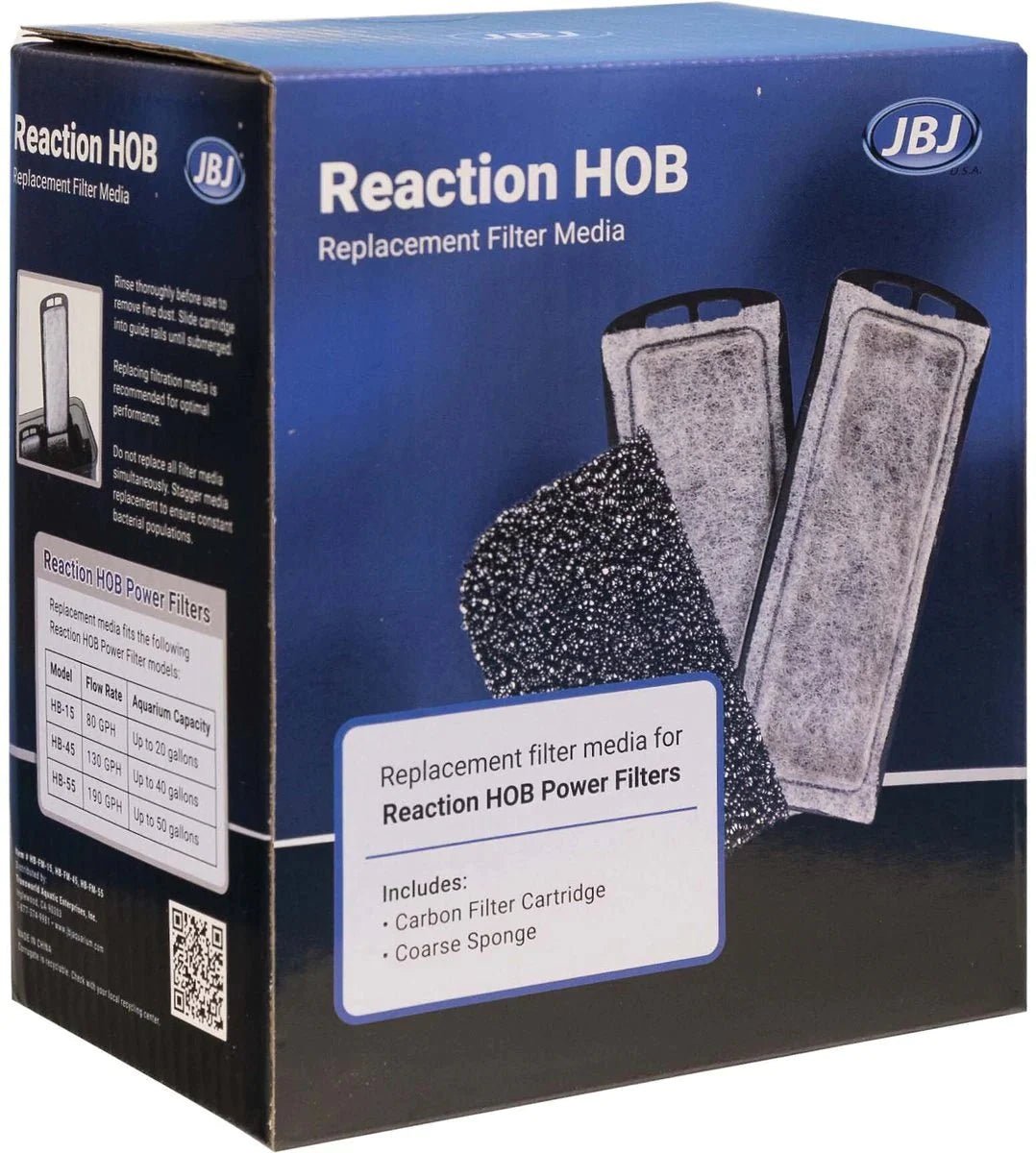 JBJ Reaction HOB Filter-5g, Replacement filters - Keepin' it Reef