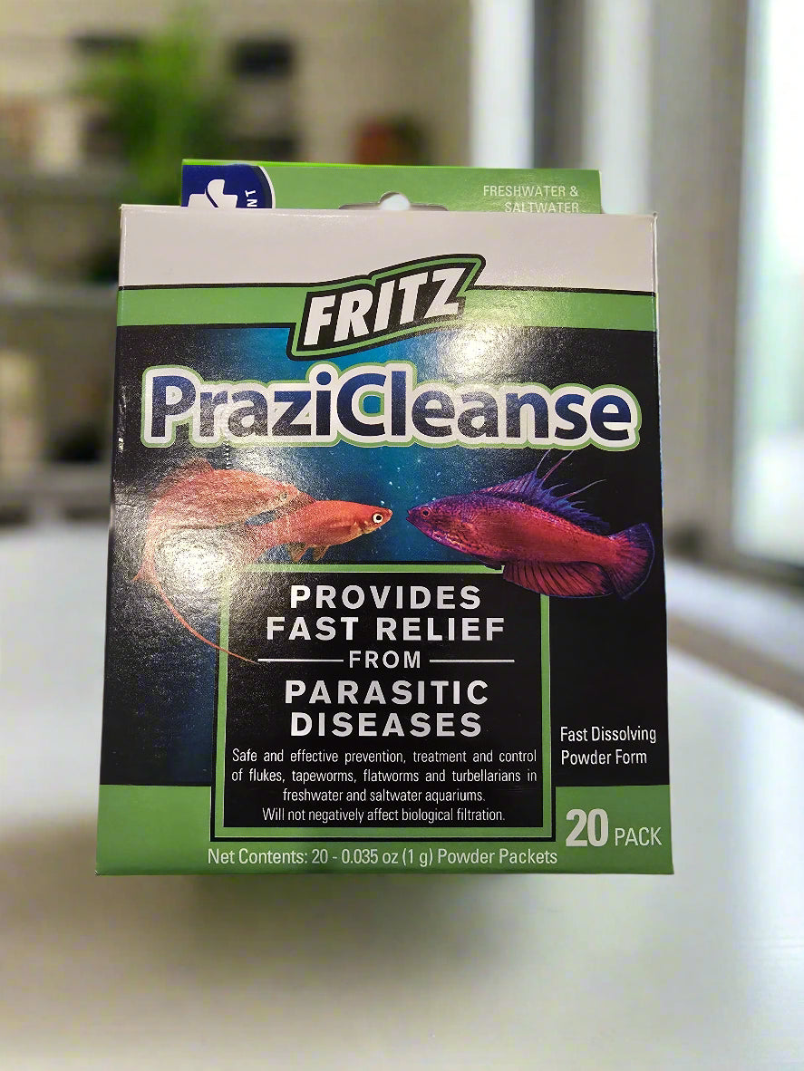 front of box of prazicleanse 20cnt sitting on table
