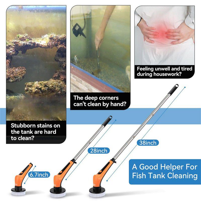 Hygger 6 in 1 Electric Aquarium Cleaning brush