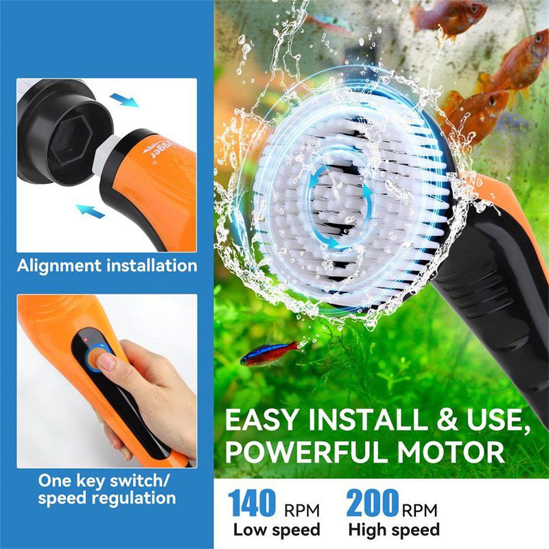 Hygger 6 in 1 Electric Aquarium Cleaning brush