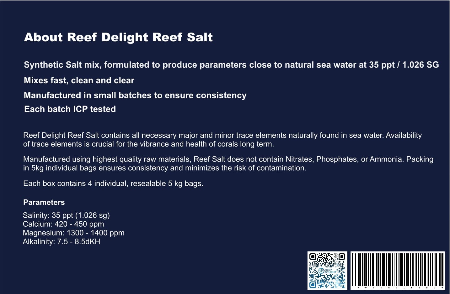 Reef Delight, Reef Salt